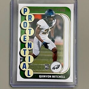 2024 PANINI SCORE PROTENTIAL QUINYON MITCHELL #20 PHILADELPHIA EAGLES ROOKIE RC